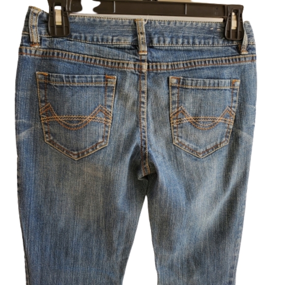 Mossimo Mid Rise Blue Washed Skinny Jean Sz 1S - Picture 3 of 4